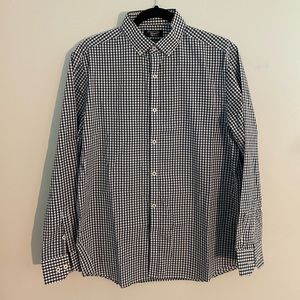 Original Penguin Navy Checkered Gingham Dress Shirt (15 1/2, 32/33)